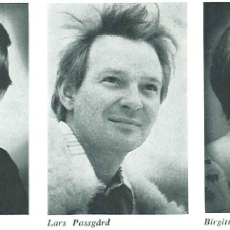 Foto av tre av skådespelarna