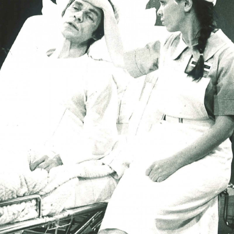 sjuksköterska och patient
